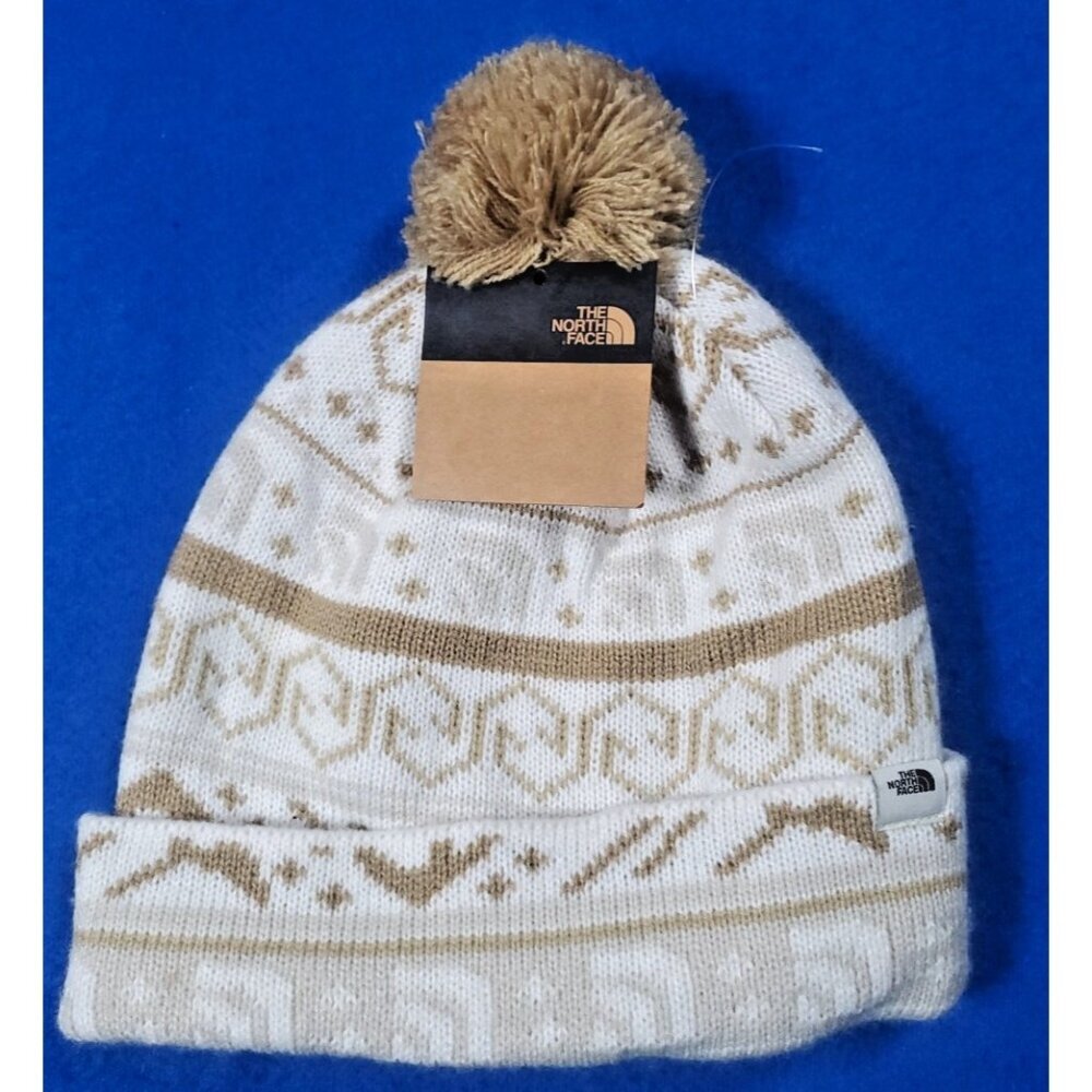 The North Face Fair Isle Pom Pom Unisex Winter Beanie Hat NWT